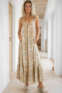 Dress Madia Barok Khaki