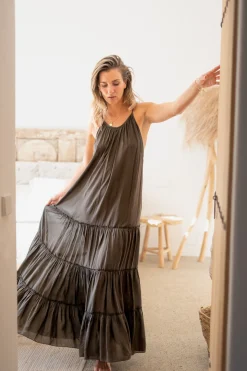 Dress Madia Boho Dark Taupe