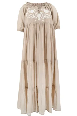 Dress Peralta Bordado Light Taupe