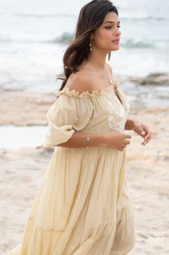 Dress Peralta Bordado Sand