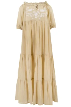 Dress Peralta Bordado Sand