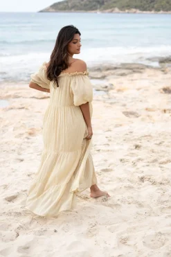 Dress Peralta Bordado Sand