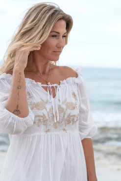 Dress Peralta Bordado White