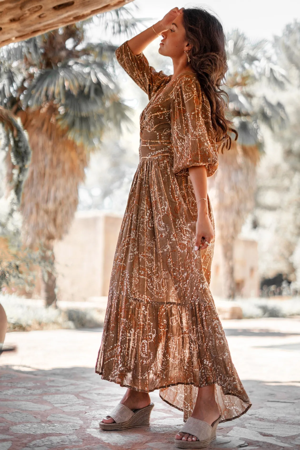 Dress Santi Paisley Taupe