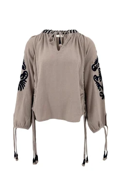Embroidery Blouse Esthetica Taupe