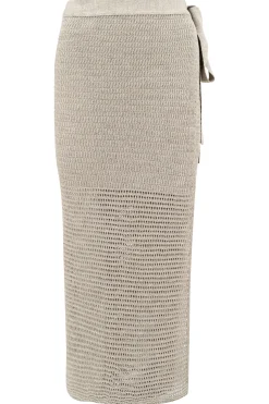 Eve Knitted Wrap Skirt Tender Taupe