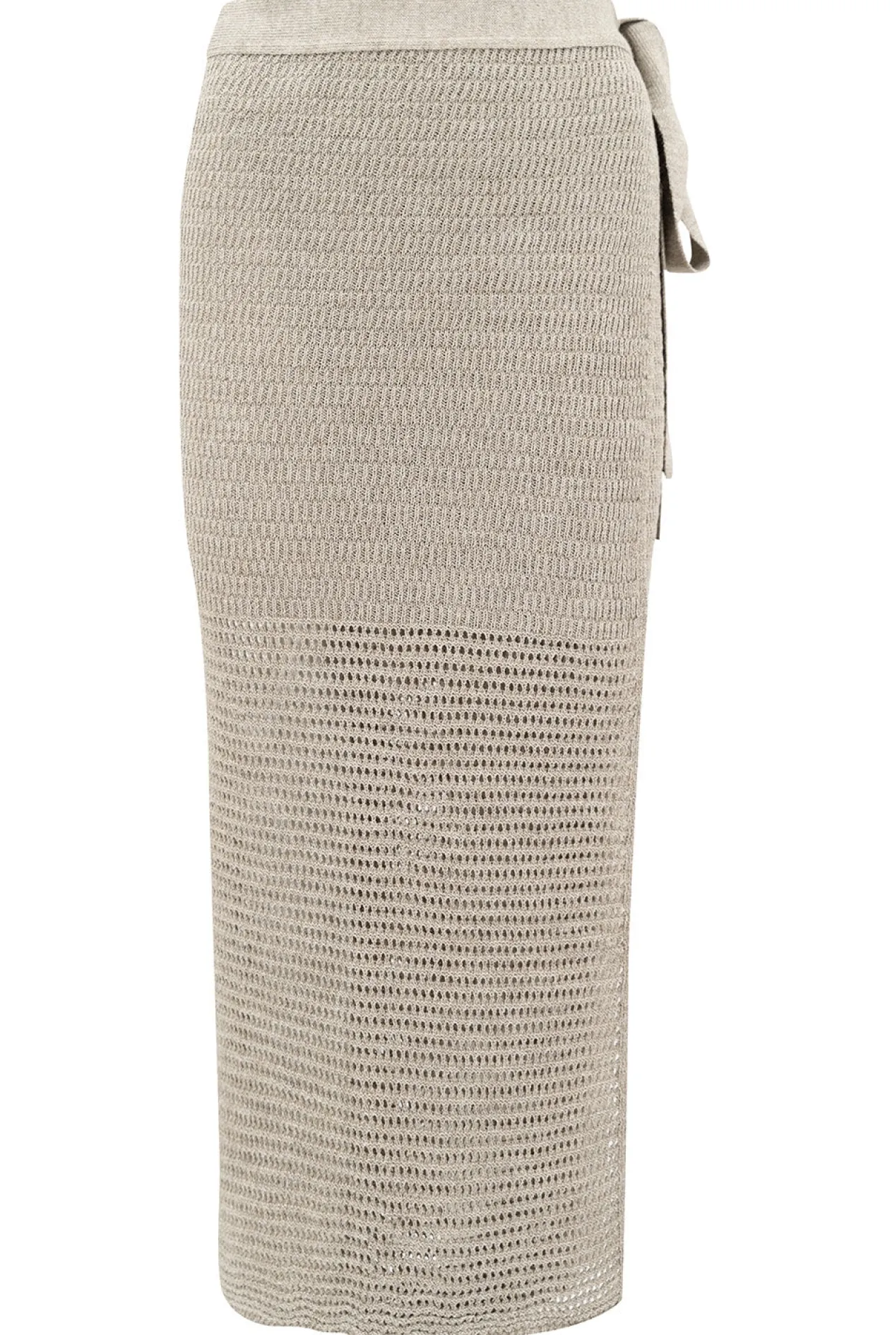 Eve Knitted Wrap Skirt Tender Taupe
