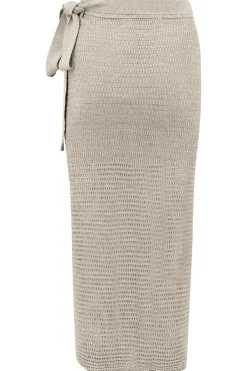Eve Knitted Wrap Skirt Tender Taupe