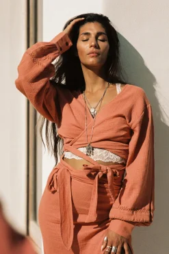 Evelin Wrap Skirt Terra