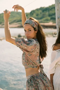 Flora Printed Top Multi Color Old Rose