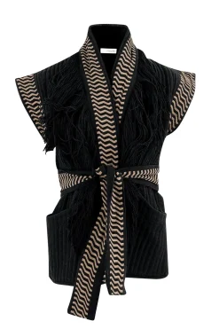 Fringe Gilet Esthetica Black