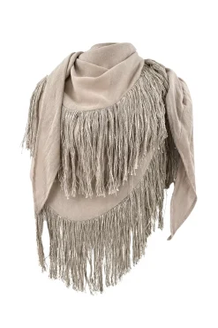 Fringe Scarf Flecos Dark Sand