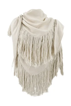 Fringe Scarf Flecos Ecru