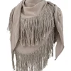 Fringe Scarf Flecos Light Taupe