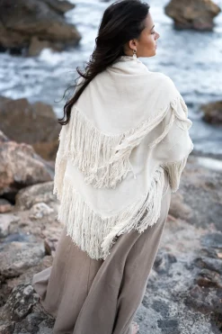 Fringe Scarf Flecos Light Taupe
