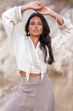 Fringe Top Esthetica Ecru
