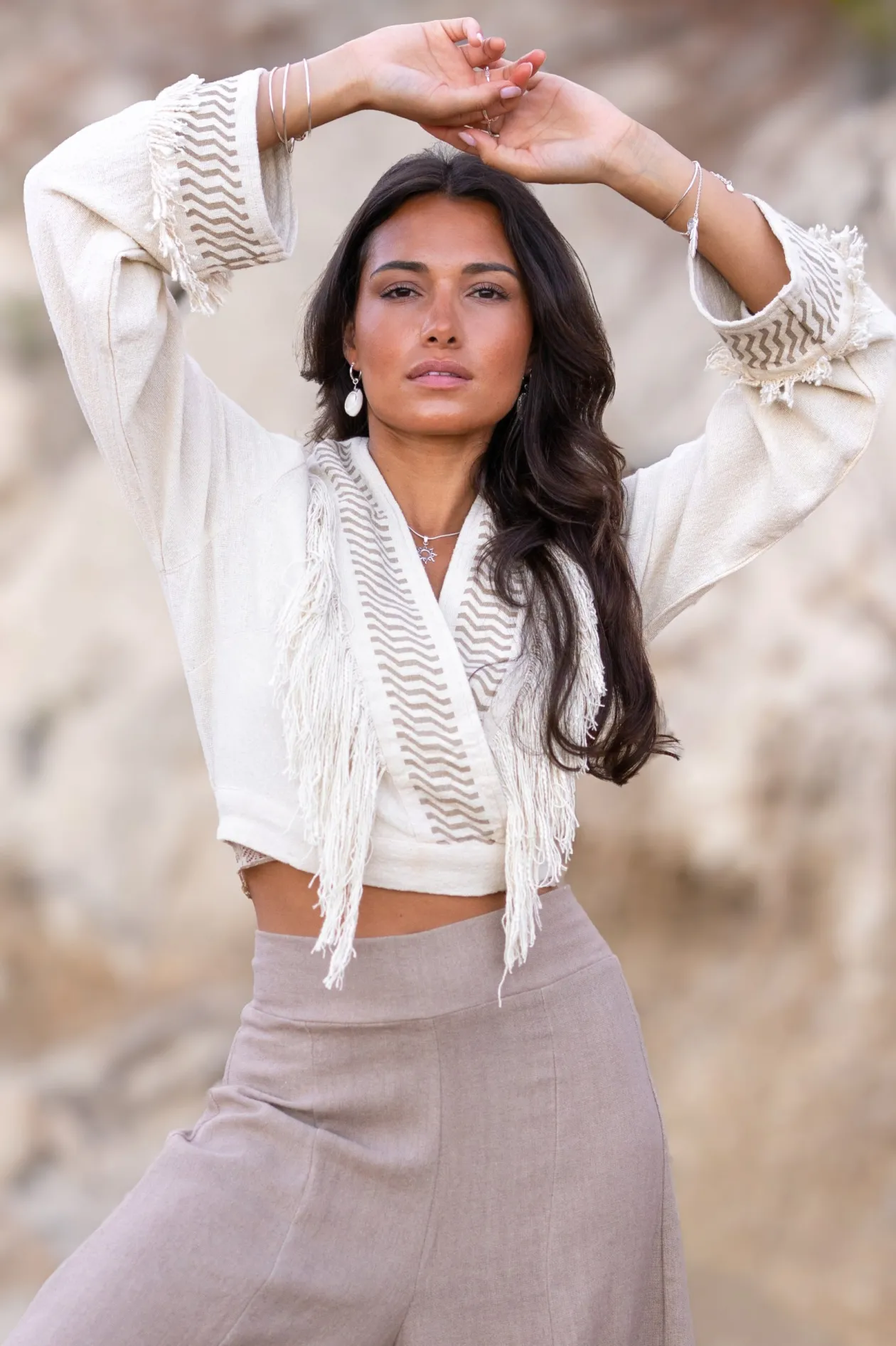 Fringe Top Esthetica Ecru