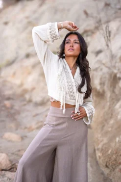 Fringe Top Esthetica Ecru
