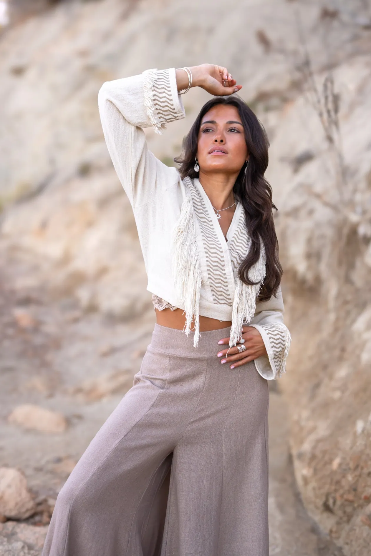 Fringe Top Esthetica Ecru
