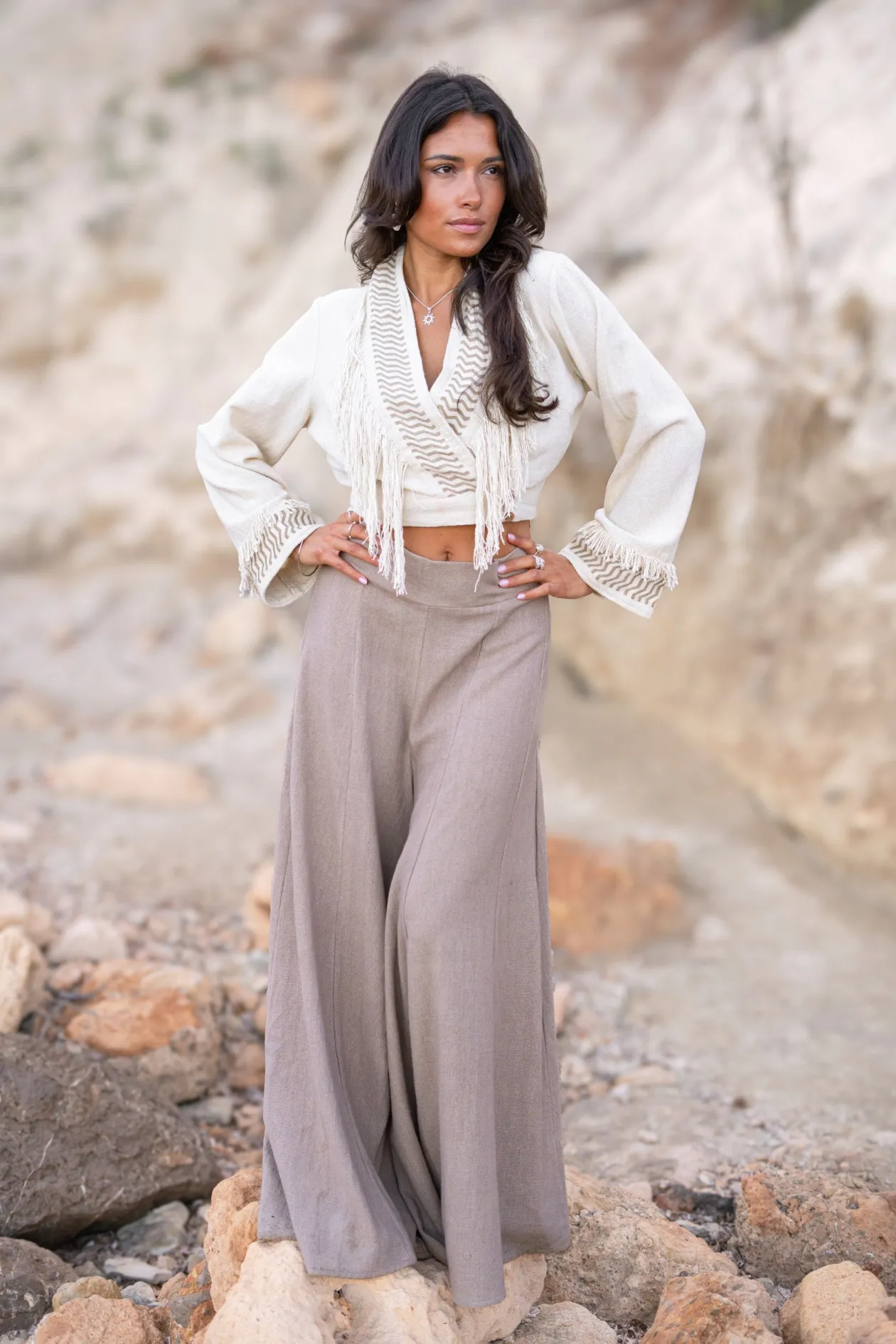 Fringe Top Esthetica Ecru