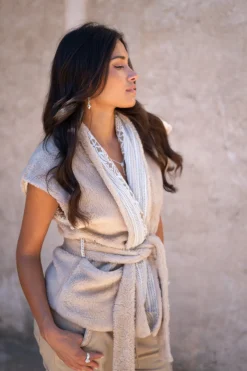 Fur Gilet Corazon Sand