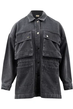 Gael Denim Jacket Stone Grey