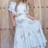 Gypsy Skirt Charlota Pale blue print