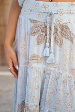 Gypsy Skirt Charlota Pale blue print
