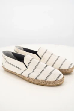 Heren Espadrilles Andres Stripe Zwart
