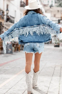 Jacket Savannah Fringe Blue
