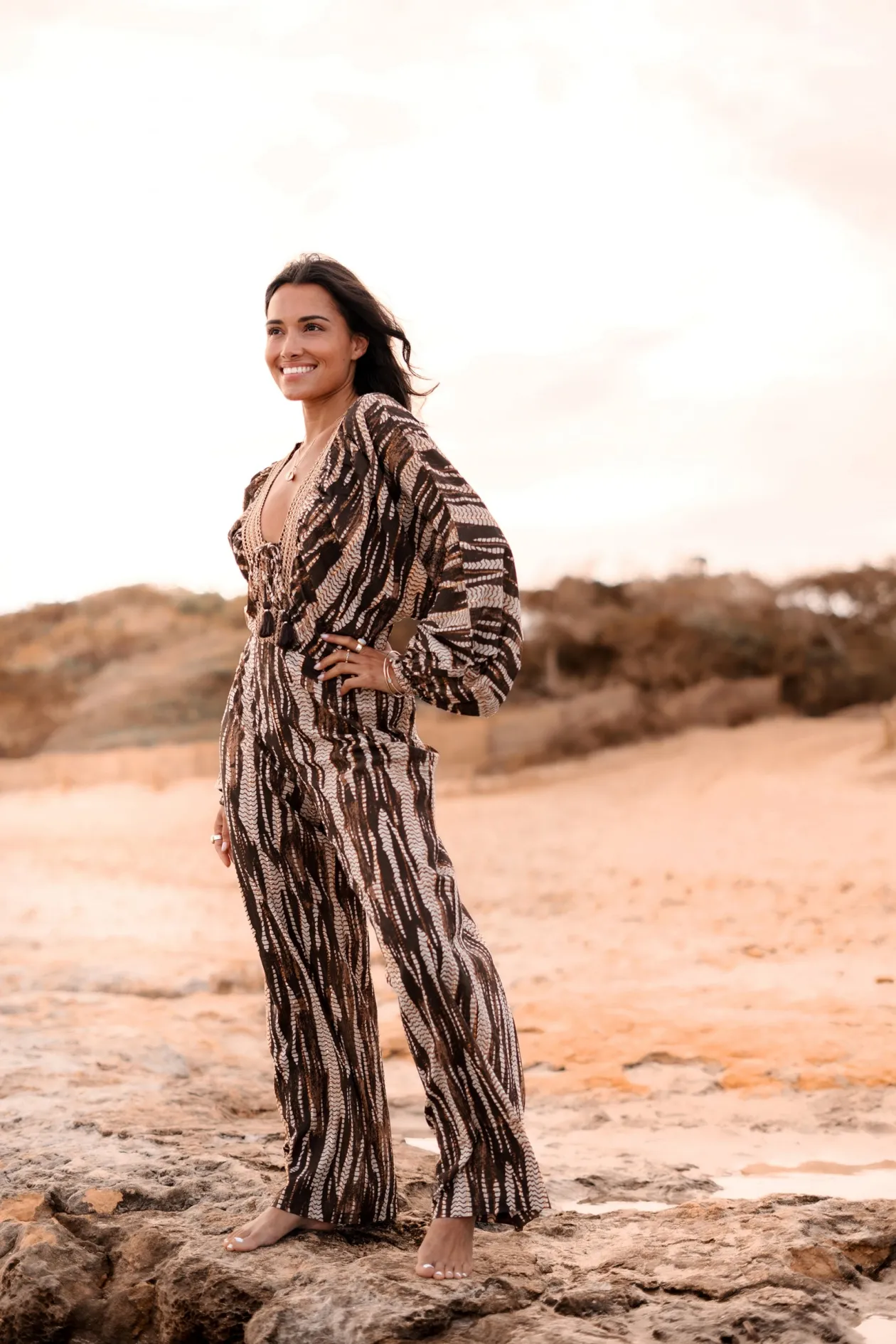 Jumpsuit Emika Brown Print
