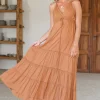 Jurk Alicia Strap Cognac