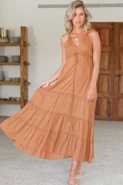 Jurk Alicia Strap Cognac