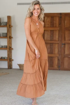 Jurk Alicia Strap Cognac