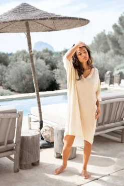 Kaftan Laia Linen Sand
