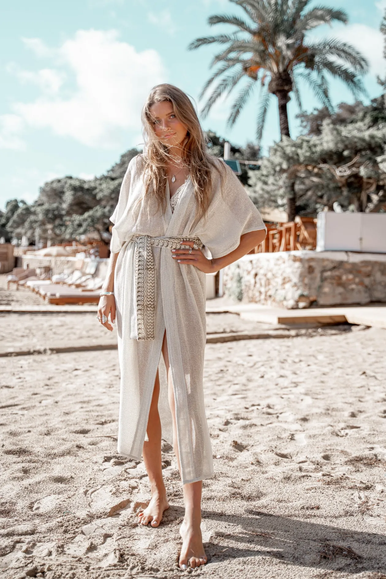 Kimono Deya Plain Ivory