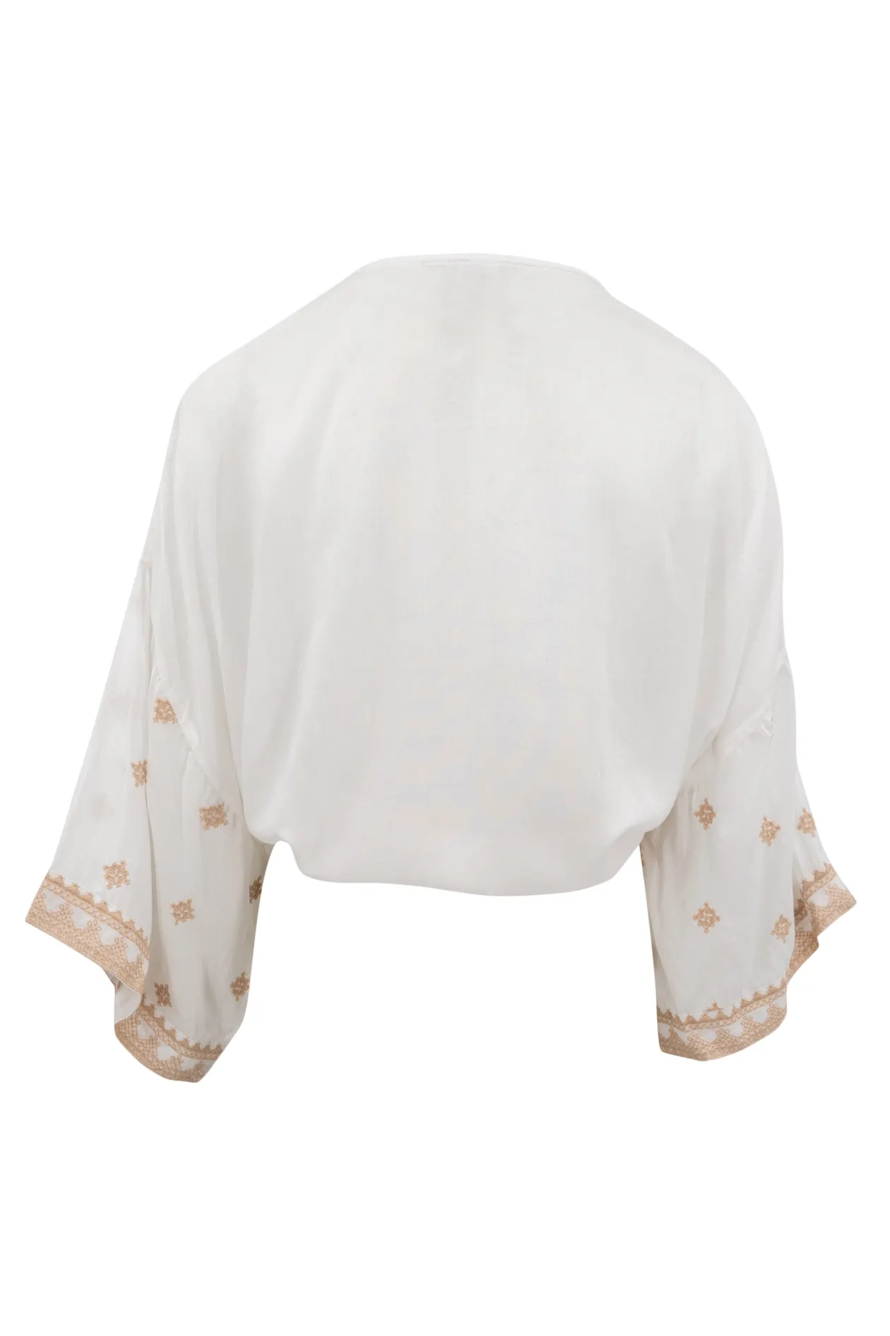 Kimono Shali Embroidery Ivory