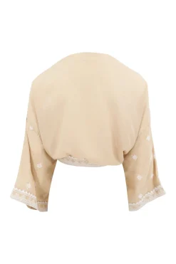 Kimono Shali Embroidery Sand