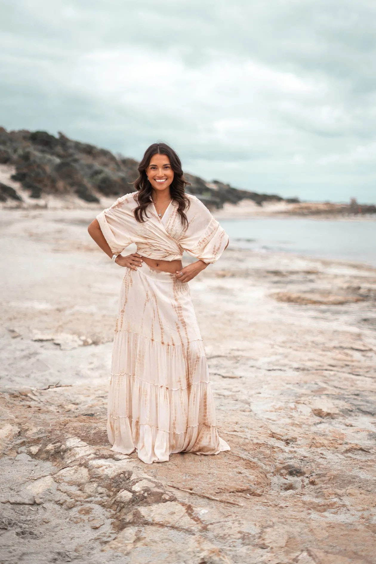 Kimono Shali Tie Dye Taupe