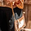 Leather Pouch Bag Cow Gold
