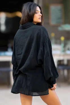 Long Blouse Sparkle Black