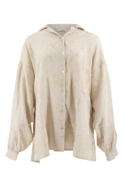 Long Blouse Sparkle Ecru Gold