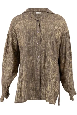 Long Blouse Sparkle Taupe Gold
