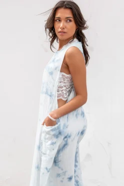 Long Dress Ciri Blue Tie Dye