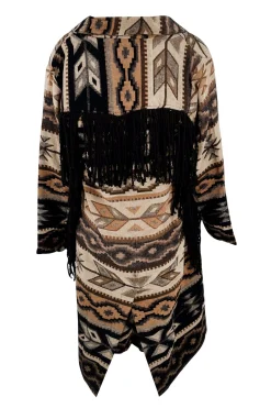 Long Fringe Jacket Spirit Brown