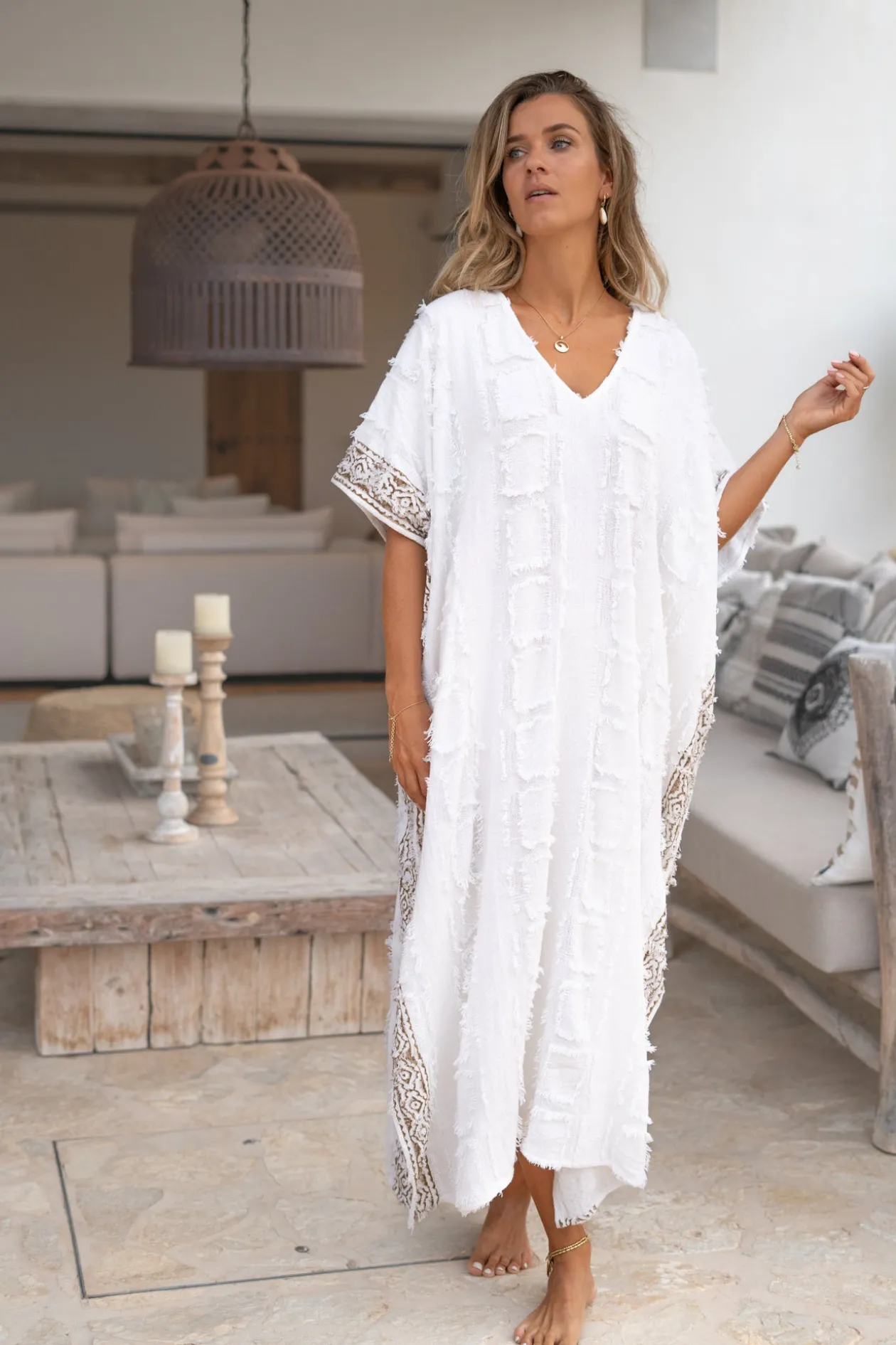 Long Kaftan Kira Scorva White