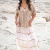 Long Kaftan Noa Tie Dye Powder/ Sand