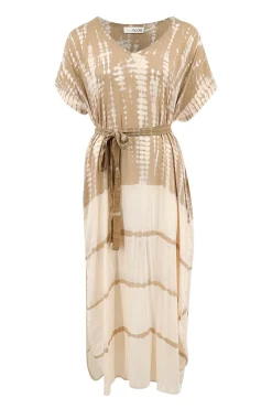 Long Kaftan Noa Tie Dye Sand/ Beige