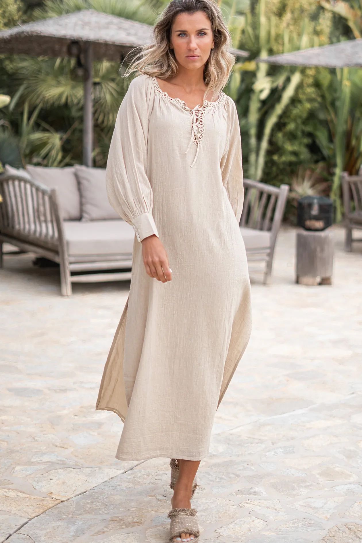Long Kaftan Yira Sand