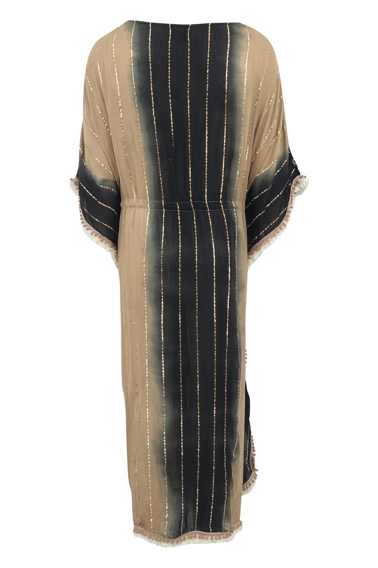 Long Kimono Aine Lurex Black Sand